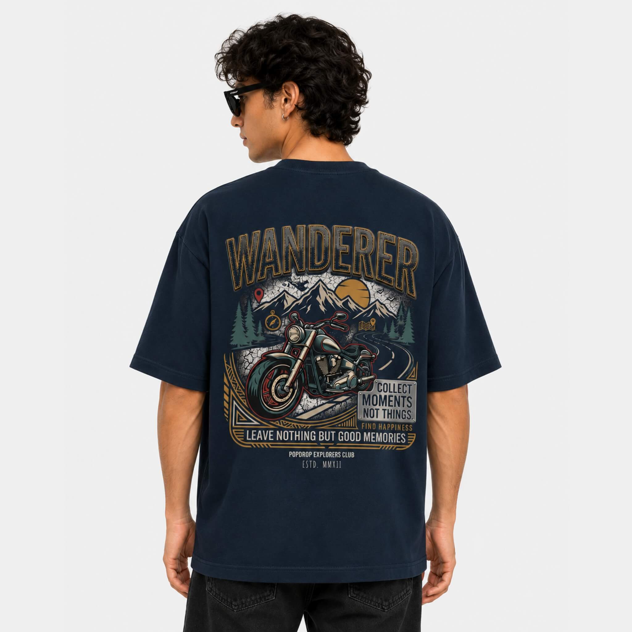 Wanderer Oversized T-Shirt | Built for Roads, Stories & Detours | PopDrop