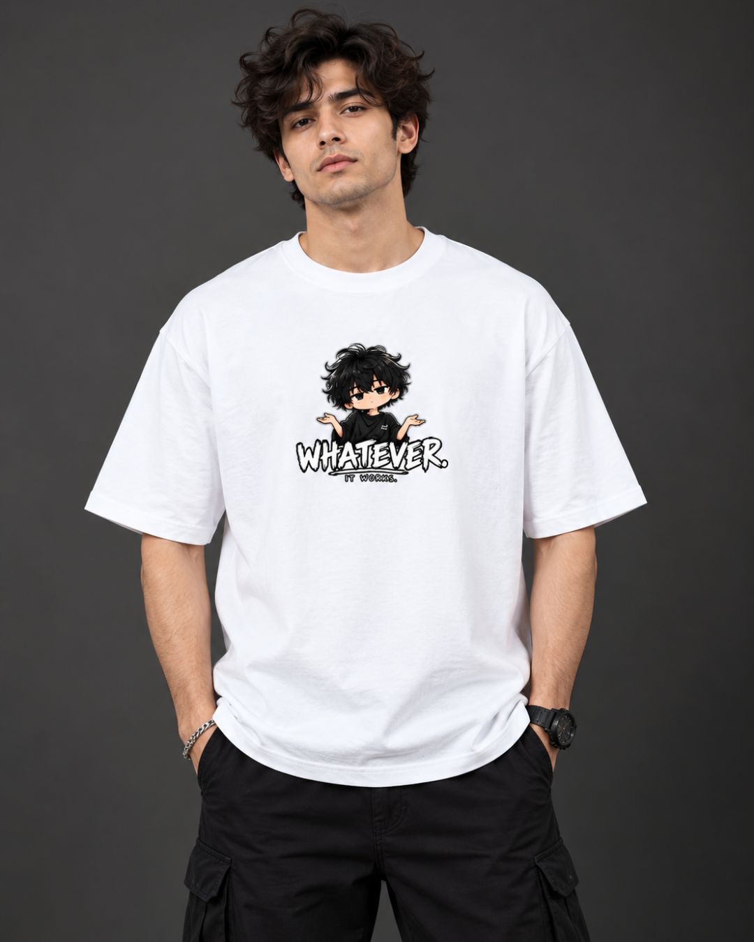 Whatever. It Works. Chibli Oversized T-Shirt