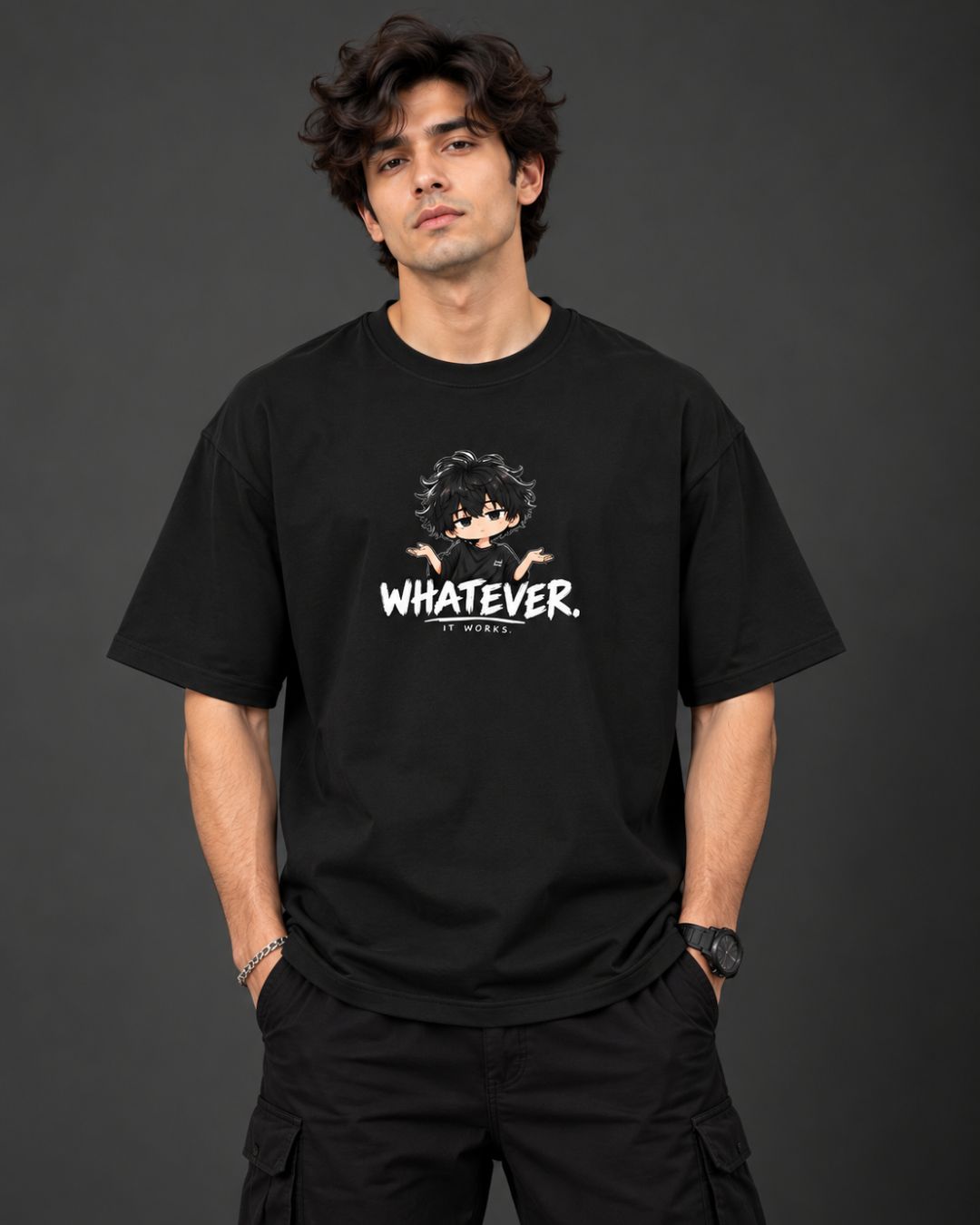 Whatever. It Works. Chibli Oversized T-Shirt